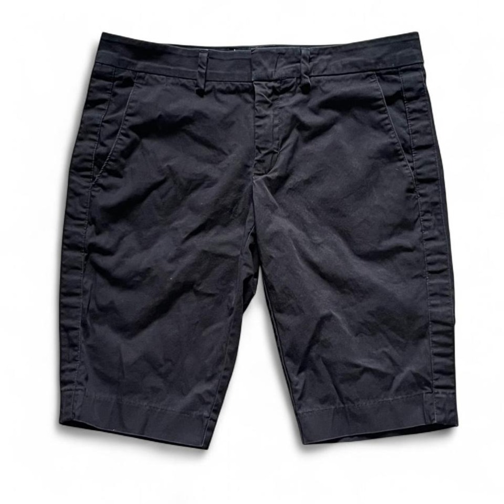 Vince Black Bermuda Shorts Size 6 Tailored Cotton Stretch Designer